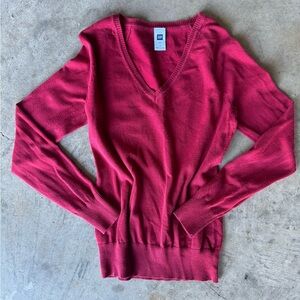 Super Soft Red Gap Sweater Long Sleeve